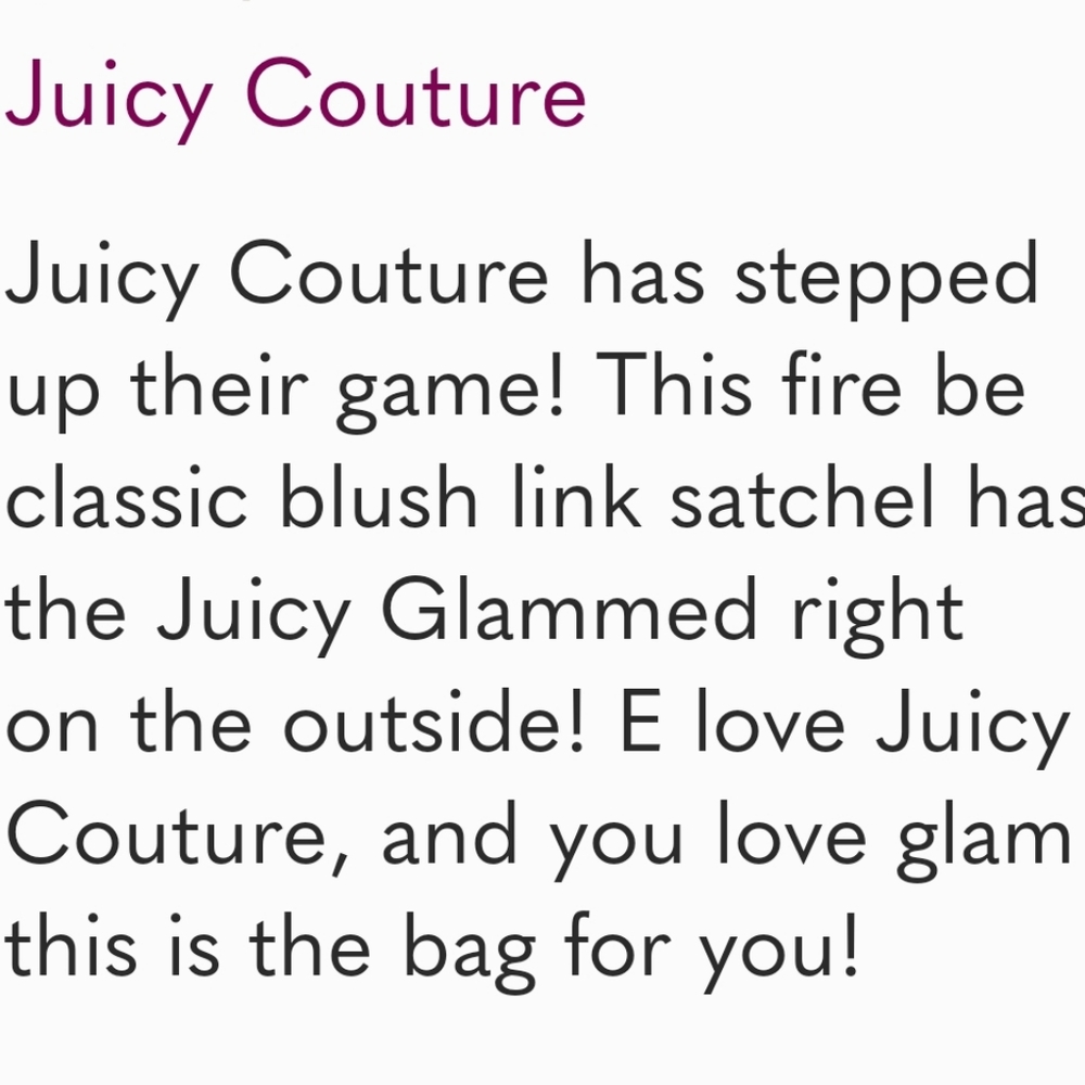 ⭐️🆕️Juicy Couture "Be Classic" Shine Rhinestone Glammed Satchel in Blush Pink - Picture 10 of 10